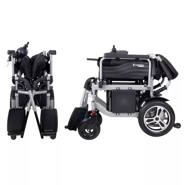 Elektromos kerekesszék inSPORTline Svanson, praktikus, egyszerű, levehető lábtartó, összecsukható kialakítás, joystick vezérlésű, max 130kg
