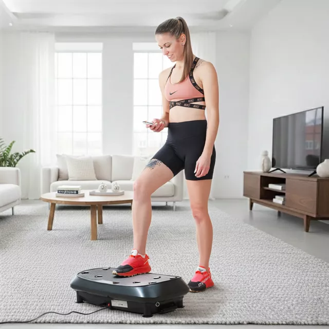 Vibrációs platform inSPORTline Duonique, 30 sebesség, 6 program, enyhén ívelt felület, csúszásmentes edzésfelület, LED kijelző és távirányító