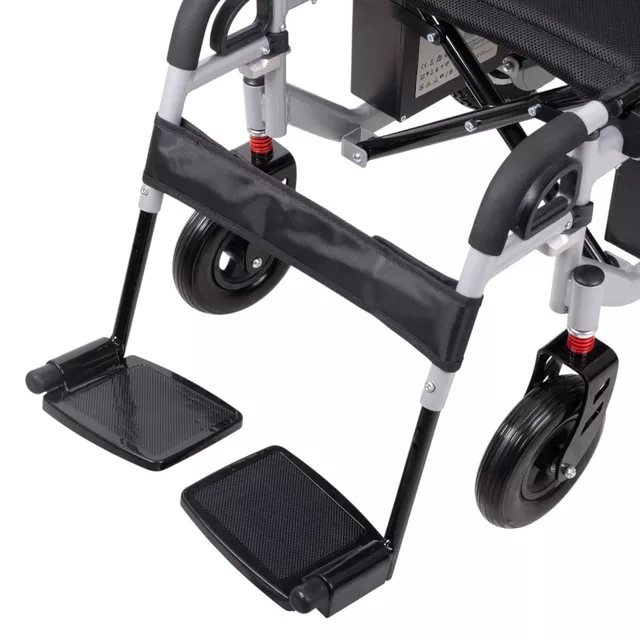 Elektromos kerekesszék inSPORTline Svanson, praktikus, egyszerű, levehető lábtartó, összecsukható kialakítás, joystick vezérlésű, max 130kg