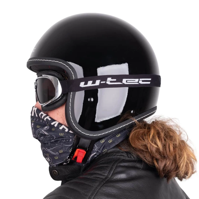 Chopper bukósisak W-TEC Badachos Atavist motoros szemüveggel