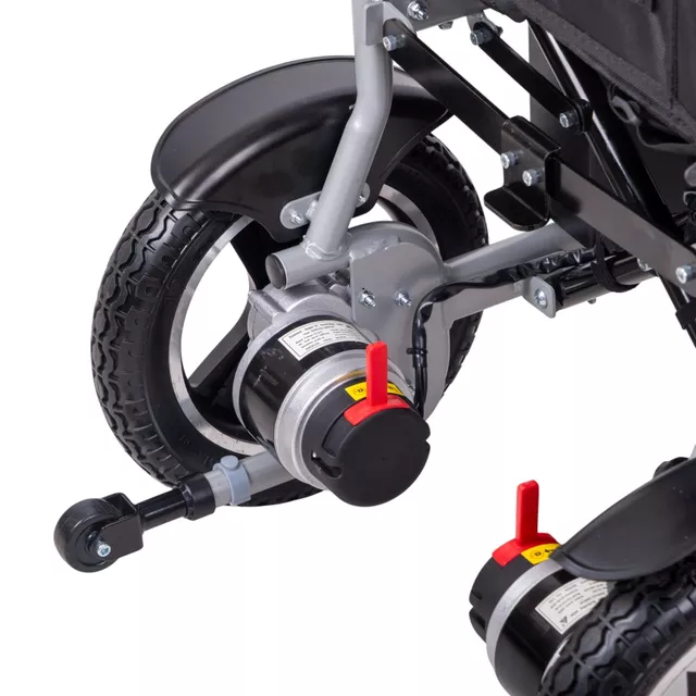 Elektromos kerekesszék inSPORTline Svanson, praktikus, egyszerű, levehető lábtartó, összecsukható kialakítás, joystick vezérlésű, max 130kg