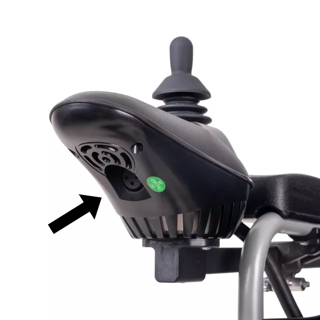 Elektromos kerekesszék inSPORTline Svanson, praktikus, egyszerű, levehető lábtartó, összecsukható kialakítás, joystick vezérlésű, max 130kg