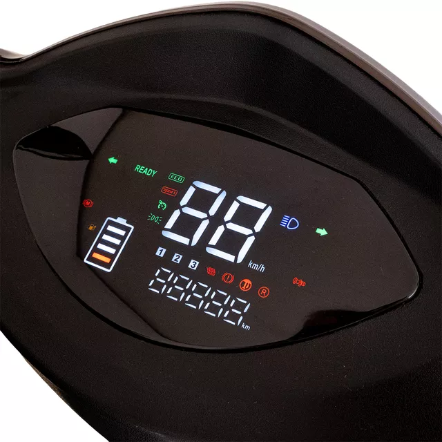 Kétszemélyes háromkerekű elektromos robogó inSPORTline Zorica Duo - fekete