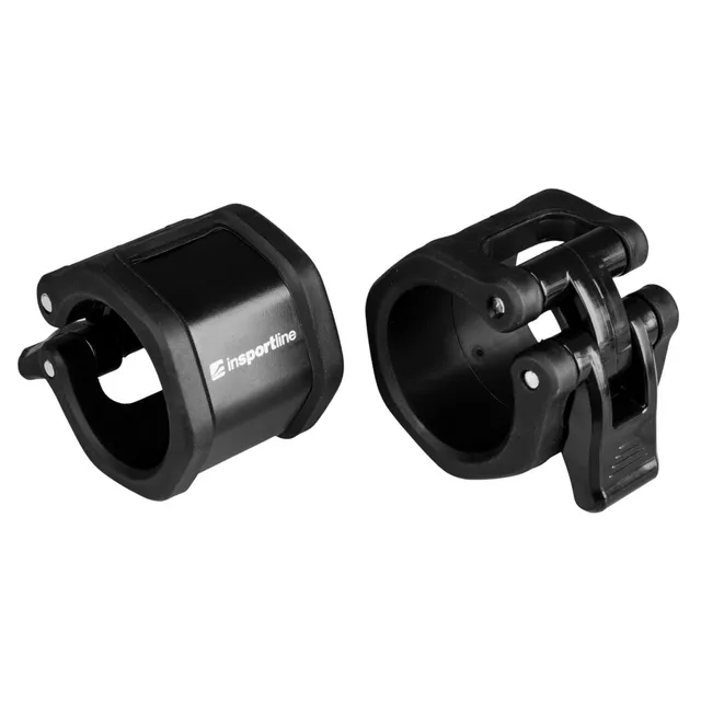 Olimpiai rúdszorító 2db inSPORTline Barcol 50mm, gyors-kioldó csap, gumírozott csúszásmentes felület, matt fekete