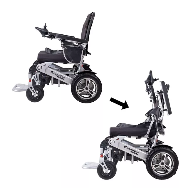 Elektromos kerekesszék inSPORTline Hawkie Basic II 500W, lábtartó, kartámasz, elektromágneses fék, 6 km/h