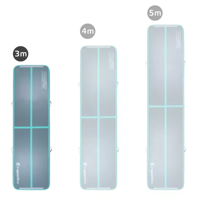 Airtrack inSPORTline Airstunt 300x100x10 cm szürke,500kg teherbírás,DropStitch technológia,javítókészlet és szállítótáska
