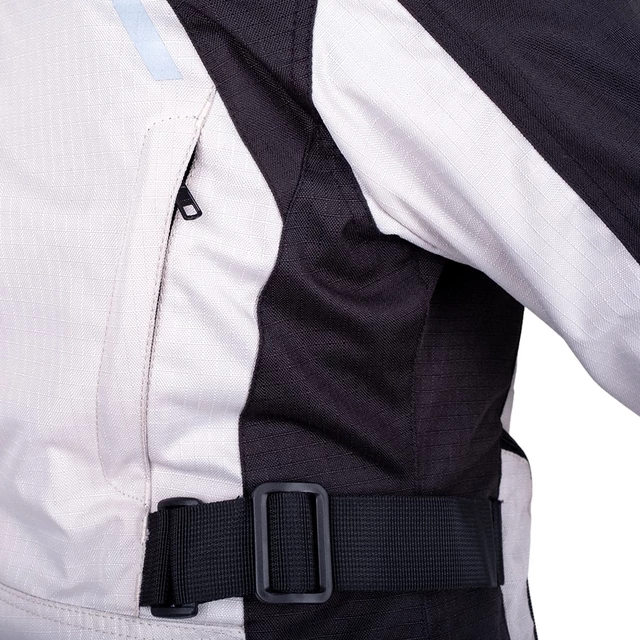 Női motoros kabát W-TEC Maise - fekete-szürke-piros