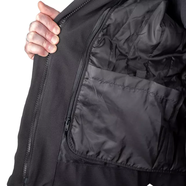 Motoros kabát W-TEC Nykolas, levehető rugalmas CE protektorok, Ripstop külső szövet 600D poliészterrel, hőszigetelő bélés - fekete