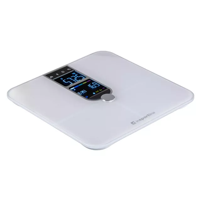 Intelligens személyi mérleg inSPORTline Syncale 100, könnyen olvasható kijelző, 17 különböző mérési mutató, akár 24 felhasználó - fekete