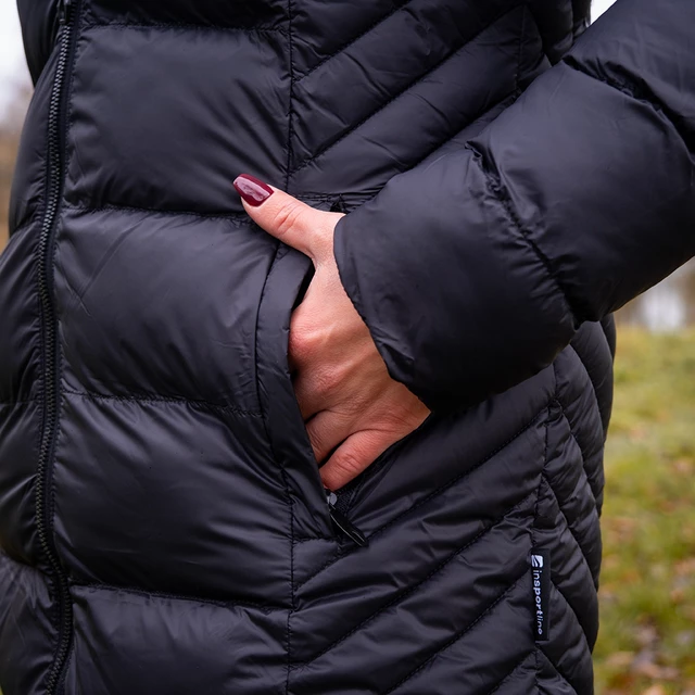 Fűthető női kabát inSPORTline WARMatera - fekete