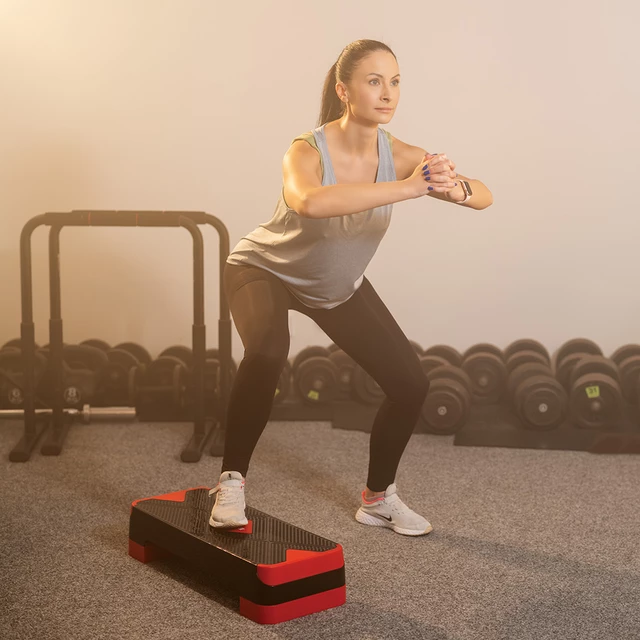 Aerobic step lépcső inSPORTline AS150 - fekete-piros