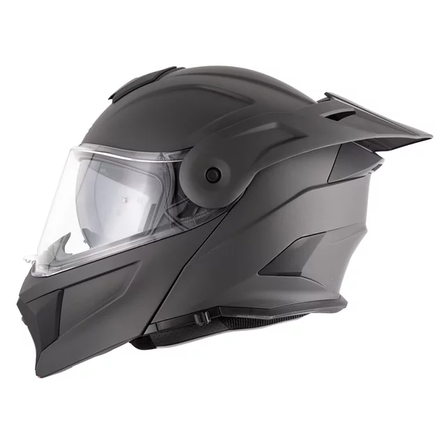 Felhajtható motoros bukósisak 3 az 1-ben W-TEC Neovu, aerodinamikus forma, csuklós mechanizmus, légáteresztő anyagból készült párnázat - antracit