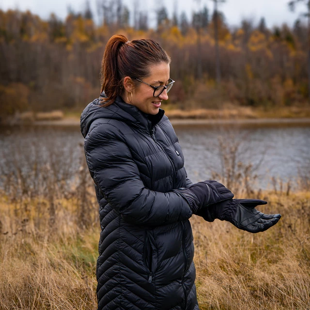 Fűthető motoros és síkesztyű W-TEC HEATnoir - fekete