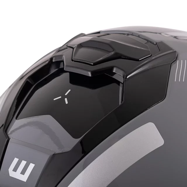 Felhajtható motoros bukósisak W-TEC Zoroz P/J, zárható szellőzőrendszer, fém reteszelő mechanizmus, Pinlock® 70 előkészítés - Matt Fekete -Fluoreszkáló Rózsaszín