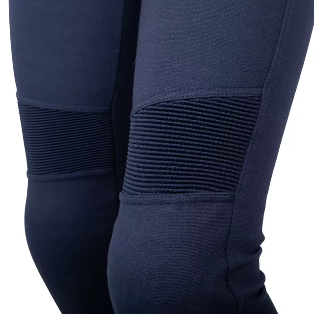 Női motoros leggings W-TEC Lukrecia Base Blue, elasztikus, testhezálló szabás, sztreccs panelek, magas derékrész - kék