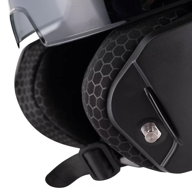 Felhajtható motoros bukósisak W-TEC Zoroz P/J, zárható szellőzőrendszer, fém reteszelő mechanizmus, Pinlock® 70 előkészítés - Matt Fekete -Fluoreszkáló Rózsaszín