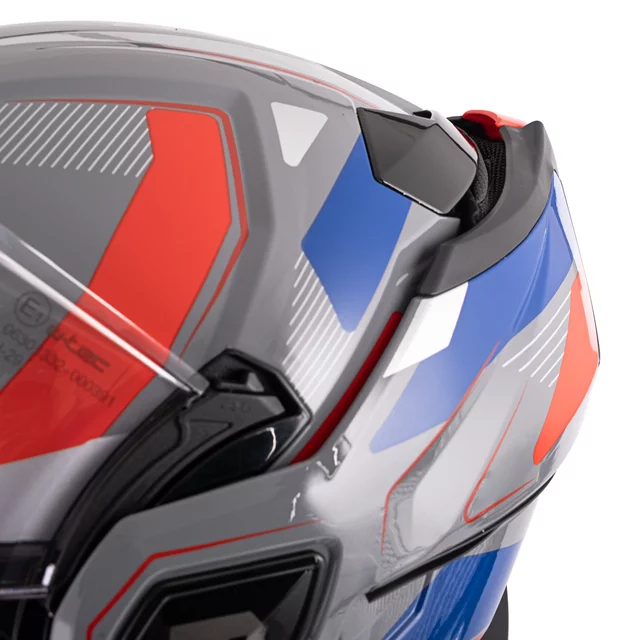 Felhajtható motoros bukósisak W-TEC Zoroz P/J, zárható szellőzőrendszer, fém reteszelő mechanizmus, Pinlock® 70 előkészítés - Matt Fekete -Fluoreszkáló Rózsaszín
