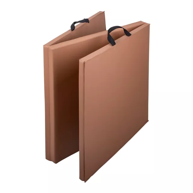 Összehajtható gimnasztikai szőnyeg inSPORTline Trifold 195x90x5 cm - barna