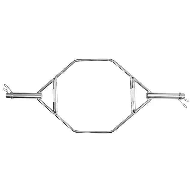Hatszögletű olimpiai rúd inSPORTline Hexlif 140cm/50mm • 21,8kg • 200kg-ig  • szorítógyűrűkkel, 2 lehetséges fogáspozíció, trap bar markolat