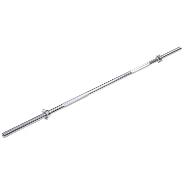 Súlyemelő rúd inSPORTline Welerty egyenes 220cm/30mm menettel és hüvelyekkel, kiváló minőségű acél rúd, csúszásmentes fogantyúk