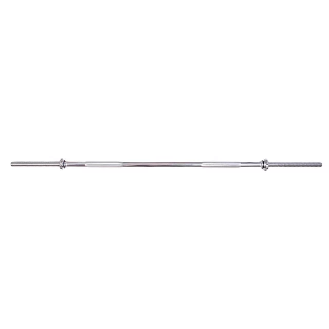 Súlyemelő rúd inSPORTline Welerty egyenes 160cm/30mm menettel és hüvelyekkel, kiváló minőségű acél rúd, csúszásmentes fogantyúk