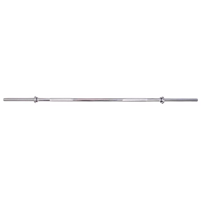 Súlyemelő rúd inSPORTline Welerty egyenes 220cm/30mm menettel és hüvelyekkel, kiváló minőségű acél rúd, csúszásmentes fogantyúk