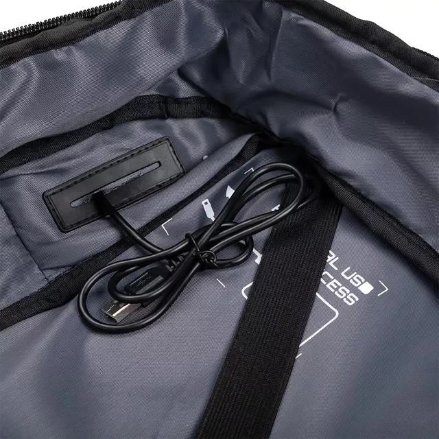 Utazó hátizsák inSPORTline Wingmate 33-50l, vízálló zseb, laptopzseb gyors hozzáféréssel, csatlakozókábel a powerbankhoz, 50 literes kapacitás