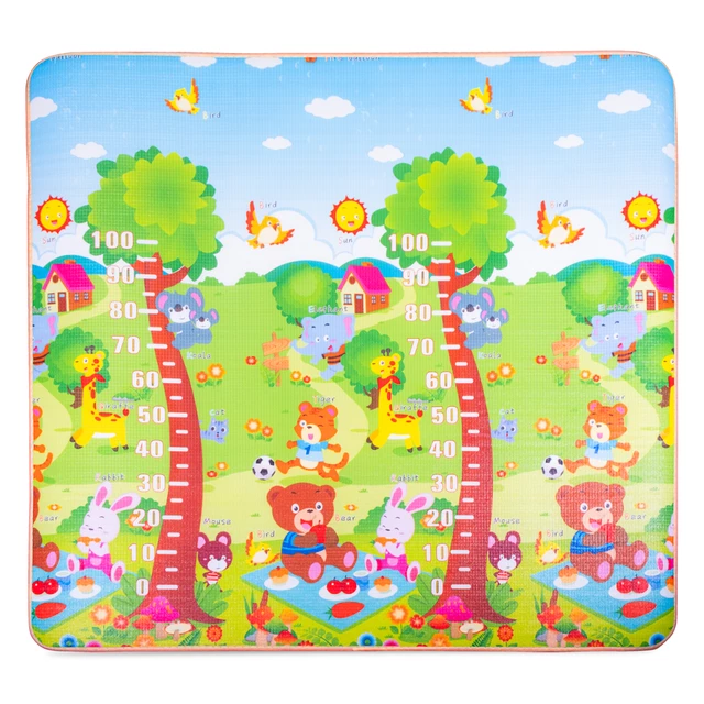 Feltekerhető gyerekszőnyeg inSPORTline Lhotino 200x180x1,5 cm - Zsiráf - méter