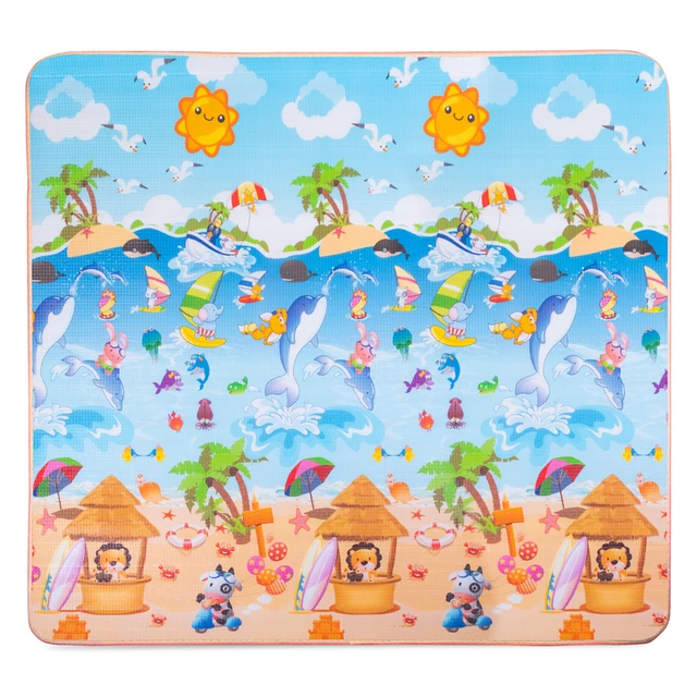 Feltekerhető gyerekszőnyeg inSPORTline Lhotino 200x180x1,5 cm - Zsiráf - méter