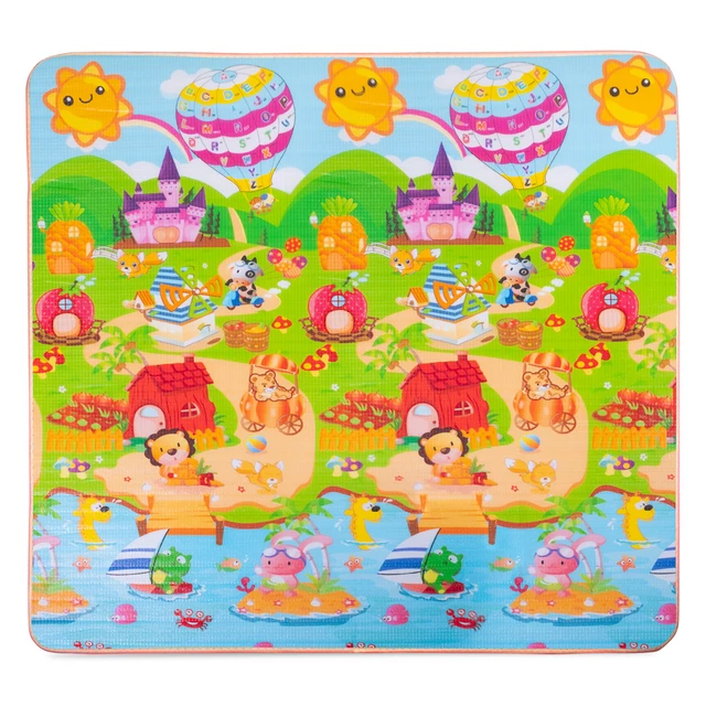 Feltekerhető gyerekszőnyeg inSPORTline Lhotino 200x180x1,5 cm - Zsiráf - méter