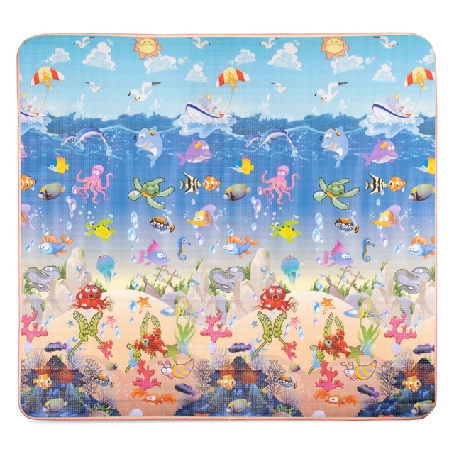 Feltekerhető gyerekszőnyeg inSPORTline Lhotino 200x180x1,5 cm - Zsiráf - méter