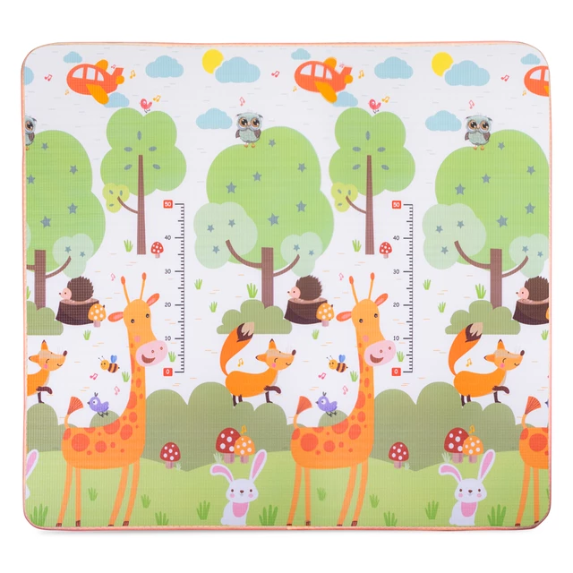 Feltekerhető gyerekszőnyeg inSPORTline Lhotino 200x180x1,5 cm - Zsiráf - méter