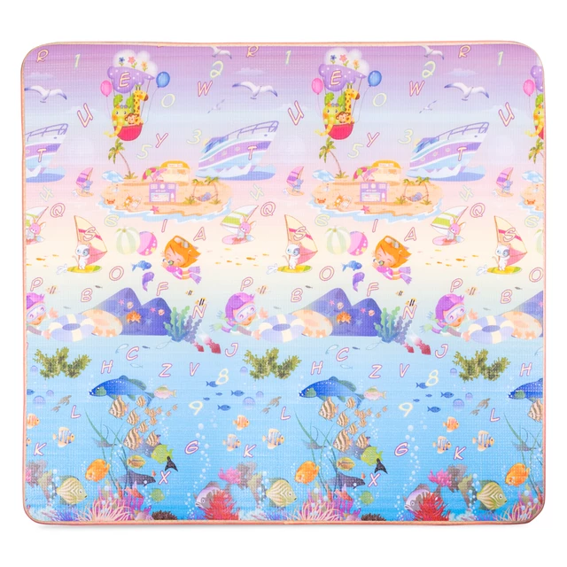 Feltekerhető gyerekszőnyeg inSPORTline Lhotino 200x180x1,5 cm - Zsiráf - méter