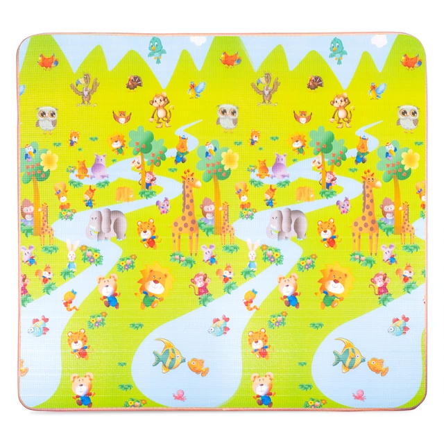 Feltekerhető gyerekszőnyeg inSPORTline Lhotino 200x180x1,5 cm - Zsiráf - méter