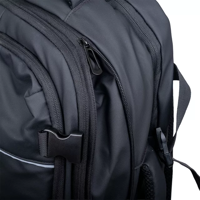 Utazó hátizsák inSPORTline Wingmate 33-50l, vízálló zseb, laptopzseb gyors hozzáféréssel, csatlakozókábel a powerbankhoz, 50 literes kapacitás