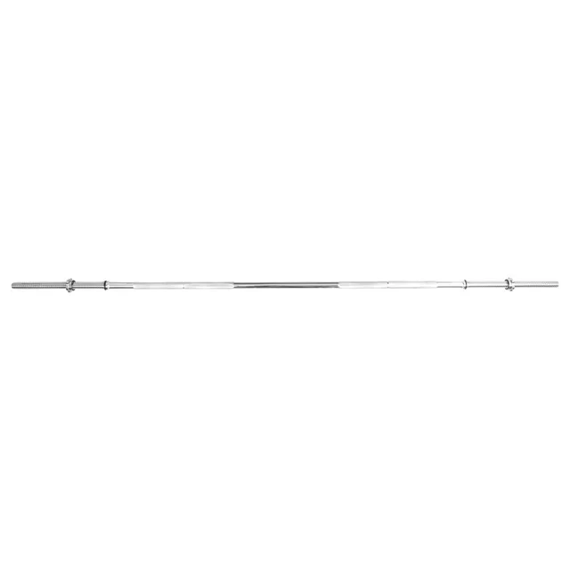Súlyemelő rúd inSPORTline Welenorty egyenes 220cm/30mm menettel és hüvelyekkel, kiváló minőségű acél rúd, csúszásmentes fogantyúk