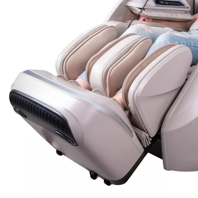 Masszázsfotel inSPORTline Balsadena, LCD vezérlőkijelző, beépített hangszórók,  LED-világítás, 20 előre beállított program, műbőr - kávé