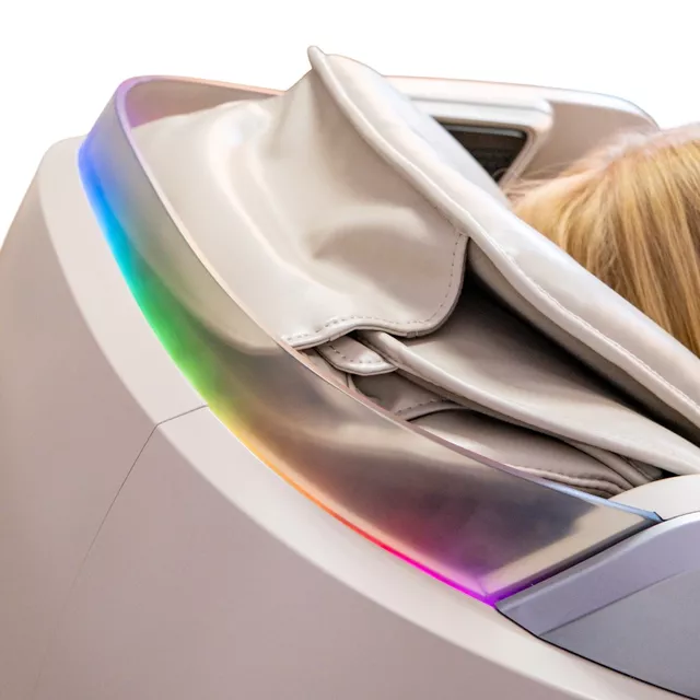 Masszázsfotel inSPORTline Balsadena, LCD vezérlőkijelző, beépített hangszórók,  LED-világítás, 20 előre beállított program, műbőr - kávé