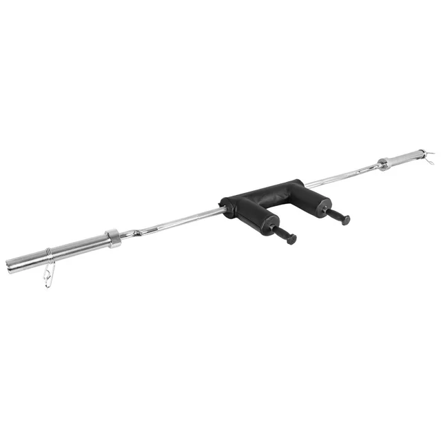 Olimpiai guggolórúd inSPORTline Squabar 239,3cm/50mm • 25,5kg • 317 kg-ig • szorítógyűrűkkel, kényelmes párnázás, támogatja a helyes testtartást