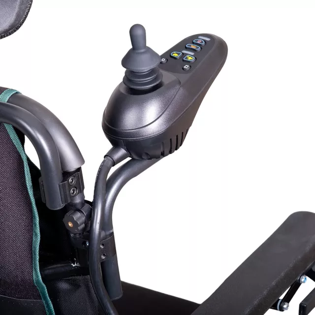 Joystick tartó inSPORTline kerekesszékhez, könnyen felszerelhető bilincsekkel, hátulról történő könnyű kezelés