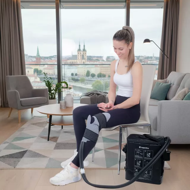 Hűtőkészülék hideg borogatással inSPORTline Coldero, foganytú, vízálló kivitel, vízálló cipzár, 3 intenzitási (áramlási) szint, távirányító