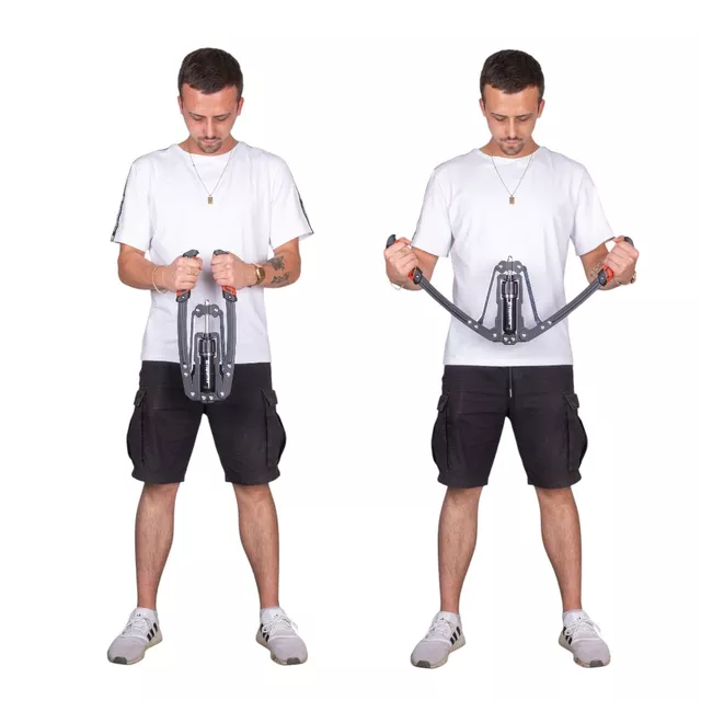 Karerősítő inSPORTline Vancer, kompakt méret, univerzális használat, kétrétegű szénacél cső, biztonságos súlyzós edzés, csúszásmentes fogantyú