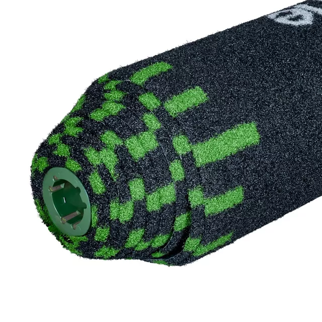 Fitness szőnyeg inSPORTline Crospet 10x2 m, zöld jelölések, csúszásmentes alsó rész, numerikus skála