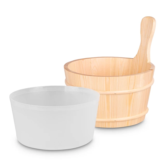 Szauna vödör és kanál