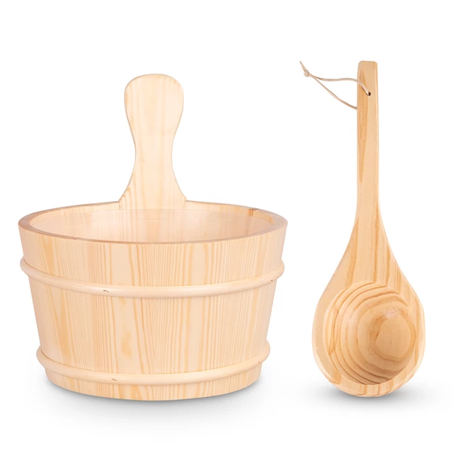 Szauna vödör és kanál