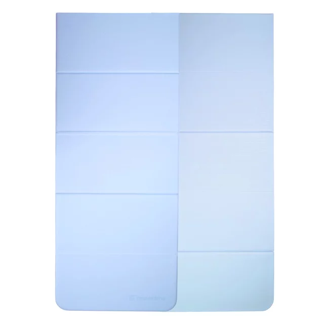 Összecsukható edzőszőnyeg inSPORTline Lantemi 145x61x1 cm, hordozóheveder, puha anyag, könnyű karbantartás, izzadság- és vízálló, csúszásgátló felület - világoskék