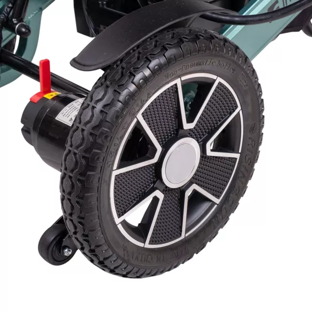 Elektromos kerekesszék dönthető háttámlával inSPORTline Hawkie Evo Plus II 700W, kartámasz, lábtartó, 6 km/h, extra hátsó kerekek