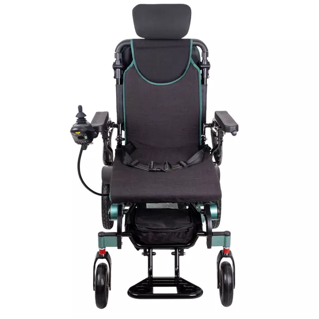 Elektromos kerekesszék dönthető háttámlával inSPORTline Hawkie Evo Plus II 700W, kartámasz, lábtartó, 6 km/h, extra hátsó kerekek