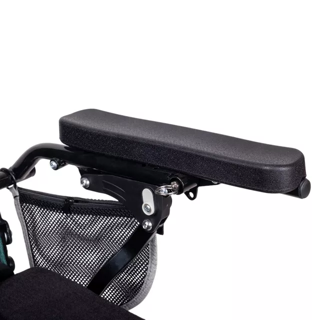 Elektromos kerekesszék dönthető háttámlával inSPORTline Hawkie Evo Plus II 700W, kartámasz, lábtartó, 6 km/h, extra hátsó kerekek