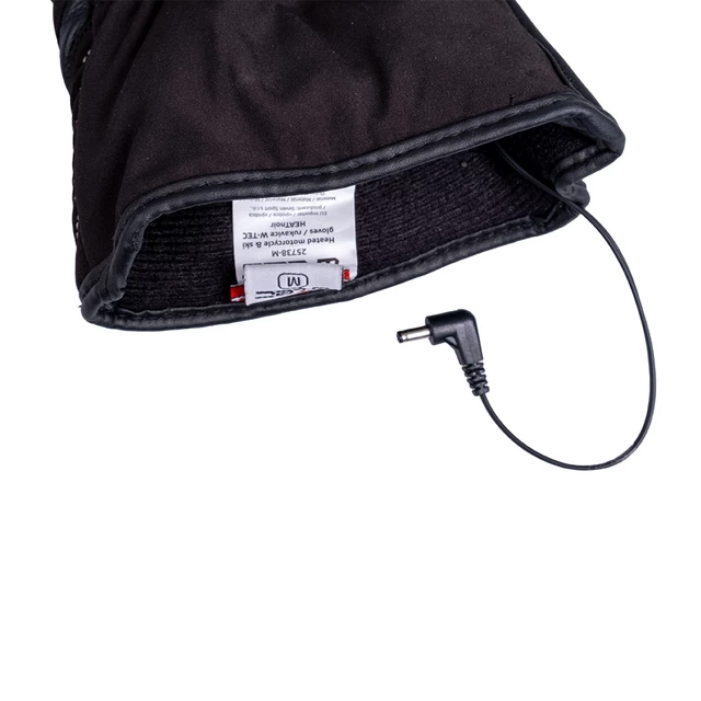 Fűthető motoros és síkesztyű W-TEC HEATnoir - fekete